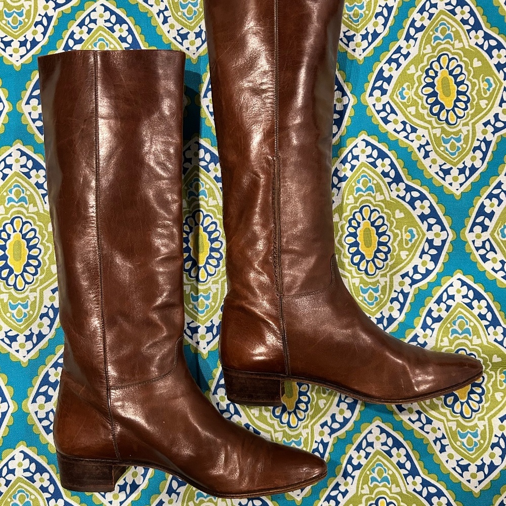 Tanino Crisci Handmade Italian Leather Boots Size 9 1/2 AA